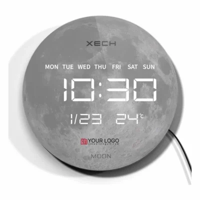 Buy Xech Solaris Moon LED Clock in bulk for Corporate Gifting | Corporate Gyft