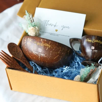 Buy Coconut Shell Eco-friendly Gift Set in bulk for Corporate Gifting | Corporate Gyft