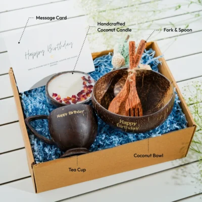 Buy Coconut Shell Eco-friendly Gift Set in bulk for Corporate Gifting | Corporate Gyft
