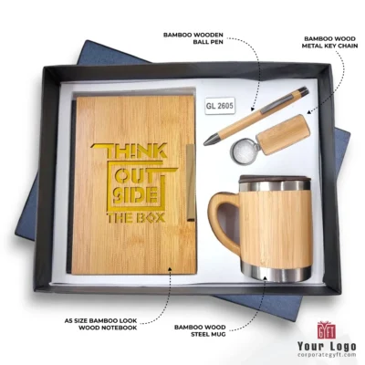 Buy Nature-Inspired 4-in-1 Bamboo Gifting Kit in bulk for Corporate Gifting | Corporate Gyft