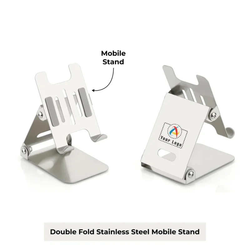 Buy Stainless Steel Double-Fold Mobile Stand in bulk for Corporate Gifting | Corporate Gyft