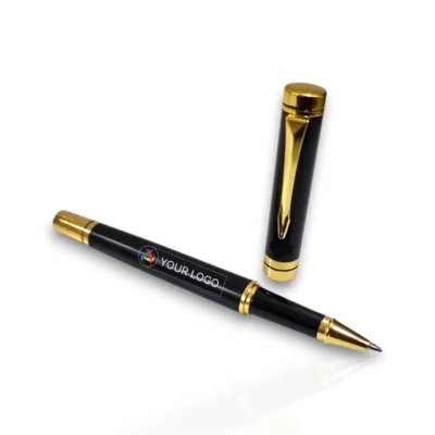 Buy Black and Gold Metallic Ball Pen in bulk for Corporate Gifting | Corporate Gyft