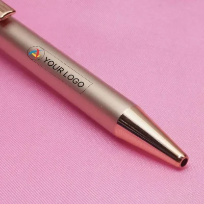 Buy Rose Gold Metallic Ball Pen in bulk for Corporate Gifting | Corporate Gyft
