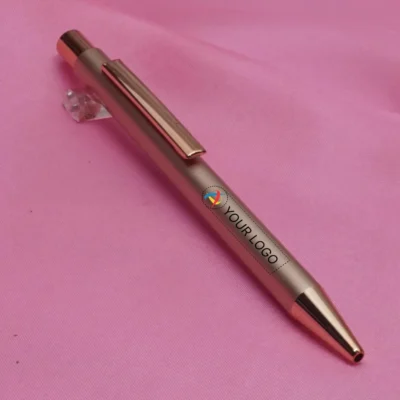 Buy Rose Gold Metallic Ball Pen in bulk for Corporate Gifting | Corporate Gyft