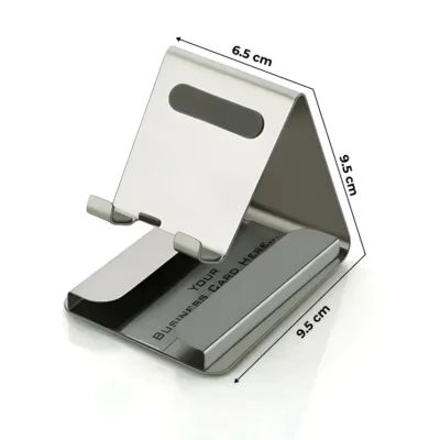 Buy Stainless Steel Mobile Stand with Card Slot in bulk for Corporate Gifting | Corporate Gyft