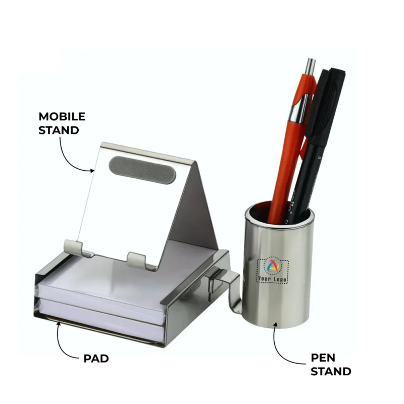 Buy Mobile Stand with Pen Holder and Pad Slot in bulk for Corporate Gifting | Corporate Gyft