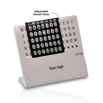 Buy Steel Desktop Calendar with Adjustable Plate in bulk for Corporate Gifting | Corporate Gyft