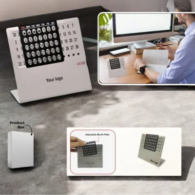 Buy Steel Desktop Calendar with Adjustable Plate in bulk for Corporate Gifting | Corporate Gyft