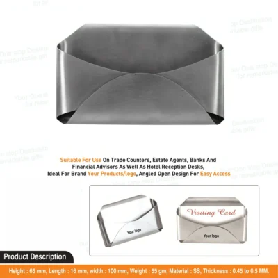 Buy Envelope Style Steel Card Holder in bulk for Corporate Gifting | Corporate Gyft