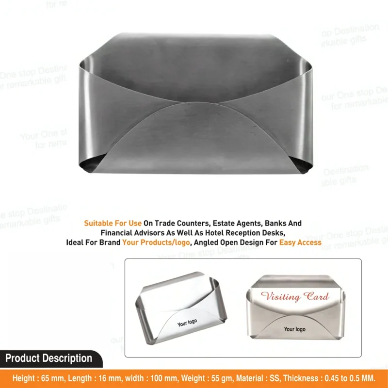 Buy Envelope Style Steel Card Holder in bulk for Corporate Gifting | Corporate Gyft