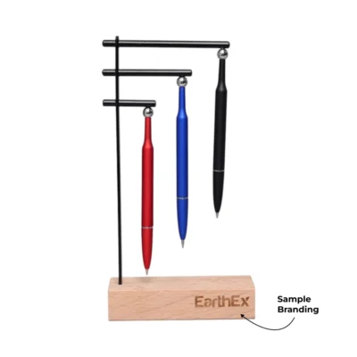 Buy Magnetic Pen Stand with Wooden Base in bulk for Corporate Gifting | Corporate Gyft