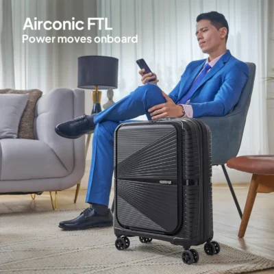 Buy American Tourister Cabin Trolley Bag with Laptop Slot in bulk for Corporate Gifting | Corporate Gyft