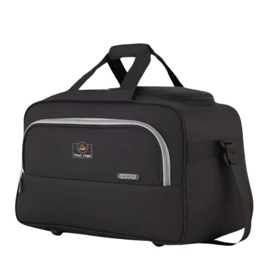 Buy American Tourister Lightweight Black Duffle Bag in bulk for Corporate Gifting | Corporate Gyft