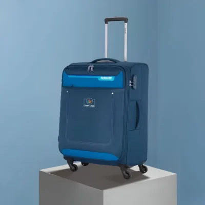 Buy American Tourister Expandable Trolley - Blue in bulk for Corporate Gifting | Corporate Gyft