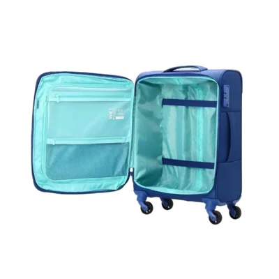 Buy American Tourister Expandable Satin Trolley - Blue in bulk for Corporate Gifting | Corporate Gyft