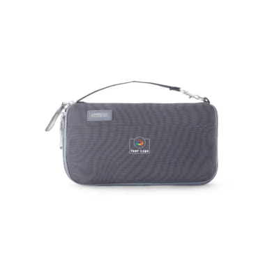 Buy American Tourister Grey Passport Holder in bulk for Corporate Gifting | Corporate Gyft