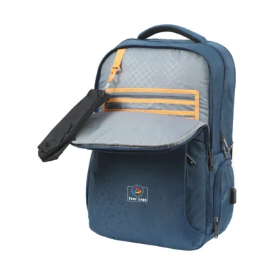 Buy American Tourister Business Backpack - Navy Blue in bulk for Corporate Gifting | Corporate Gyft