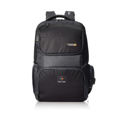 Buy American Tourister Grey Backpack with Expandable Storage in bulk for Corporate Gifting | Corporate Gyft