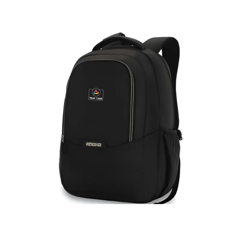 Buy American Tourister Recyclex Black Backpack in bulk for Corporate Gifting | Corporate Gyft
