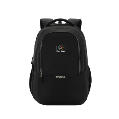 Buy American Tourister Recyclex Black Backpack in bulk for Corporate Gifting | Corporate Gyft