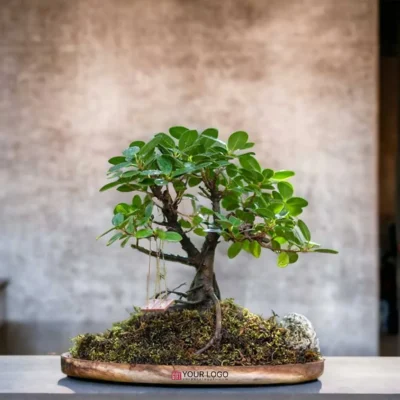 Buy Wooden Plate Ficus Bonsai Gift in bulk for Corporate Gifting | Corporate Gyft