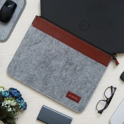 Buy Laptop Sleeve and Document Holder - Grey in bulk for Corporate Gifting | Corporate Gyft