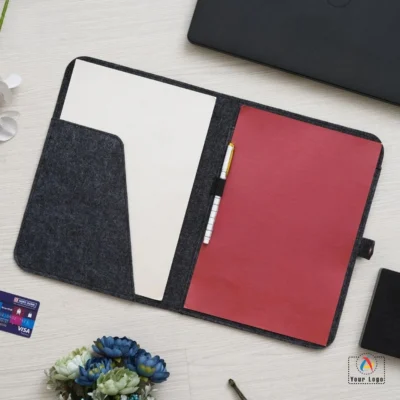 Buy Conference Folder with Button Loop in bulk for Corporate Gifting | Corporate Gyft