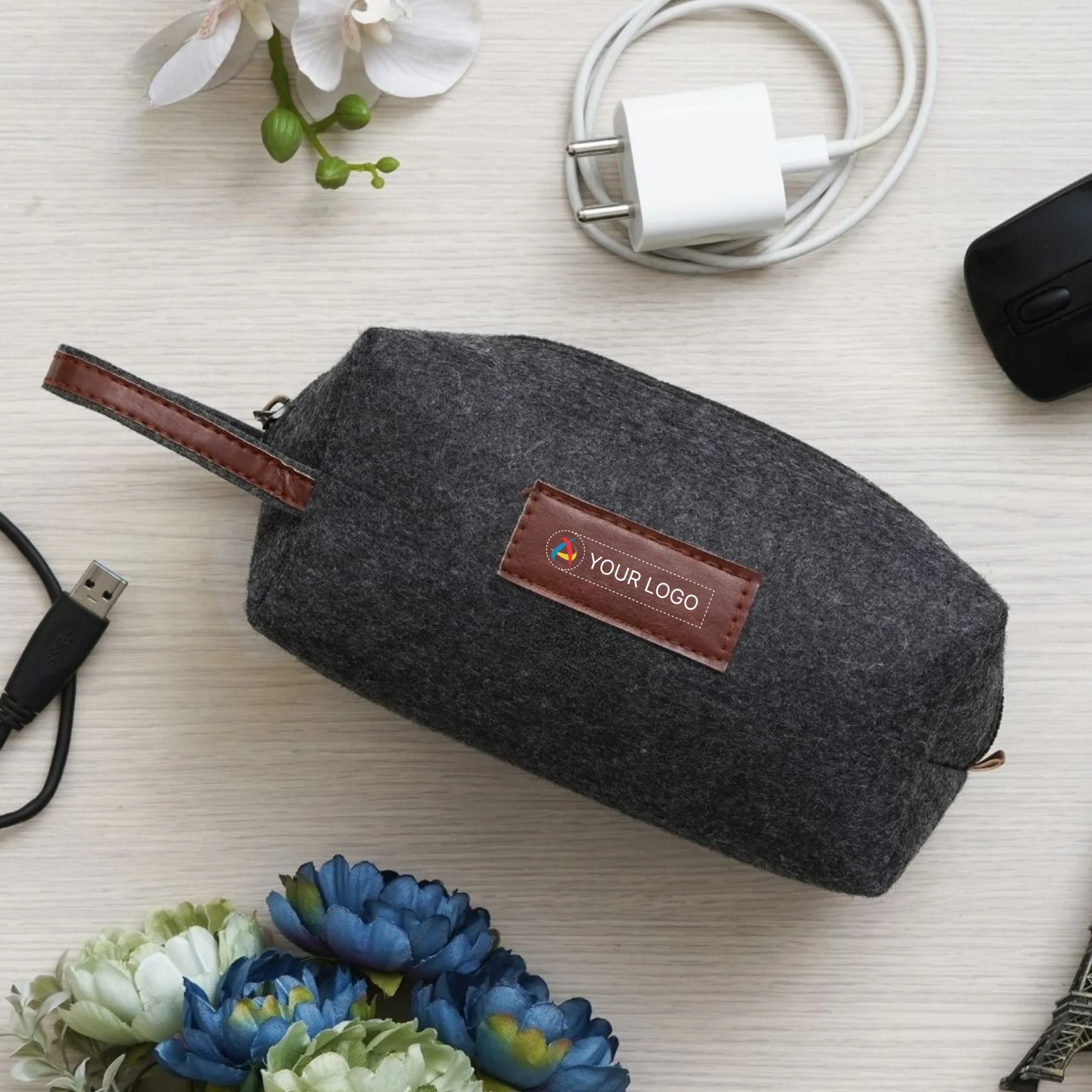 Recycled Felt Pouch Buy Recycled Felt Pouch in bulk for Corporate Gifting | Corporate Gyft