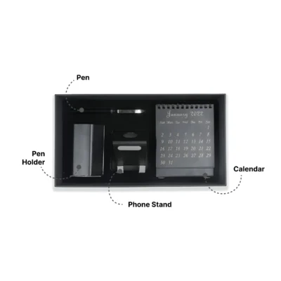 Buy Luxe Metallic Desk Organizer Set in bulk for Corporate Gifting | Corporate Gyft