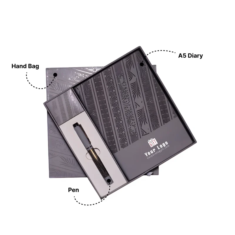 Buy Classic 3-in-1 Gifting Set - Grey in bulk for Corporate Gifting | Corporate Gyft