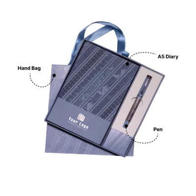 Buy Classic 3-in-1 Gifting Set - Navy Blue in bulk for Corporate Gifting | Corporate Gyft