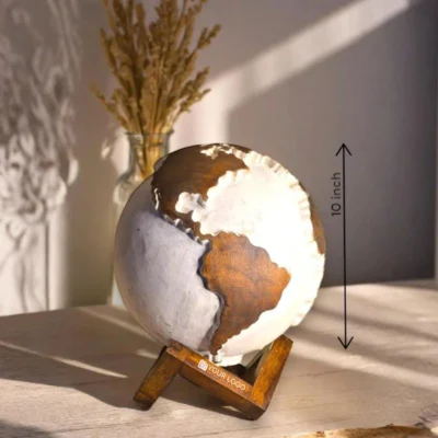 Buy Hand Carved Solid Wooden Globe in bulk for Corporate Gifting | Corporate Gyft