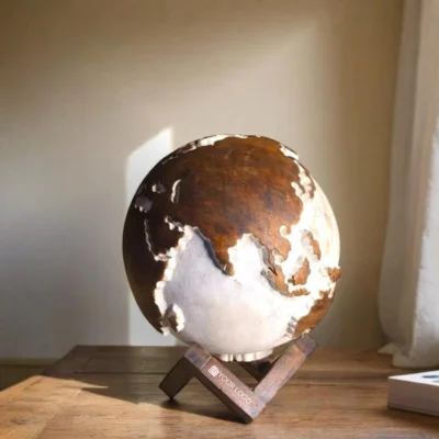 Buy Hand Carved Solid Wooden Globe in bulk for Corporate Gifting | Corporate Gyft