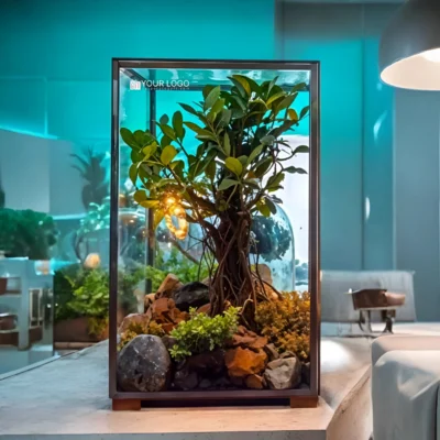 Buy Cuboidal Box Bonsai Terrarium Gift in bulk for Corporate Gifting | Corporate Gyft