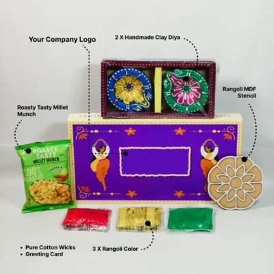 Buy Sajawat Diya Decor Diwali Gift Set in bulk for Corporate Gifting | Corporate Gyft