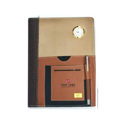Buy Executive File Folder with Clock in bulk for Corporate Gifting | Corporate Gyft
