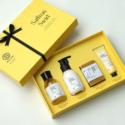 Buy Saffron Swirl Power and Delight Gift Set in bulk for Corporate Gifting | Corporate Gyft