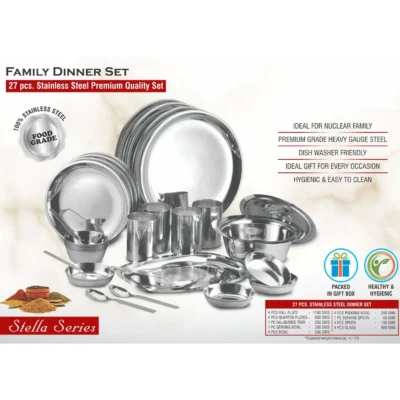 Buy Royal Steel Family Set - 27 Pieces in bulk for Corporate Gifting | Corporate Gyft