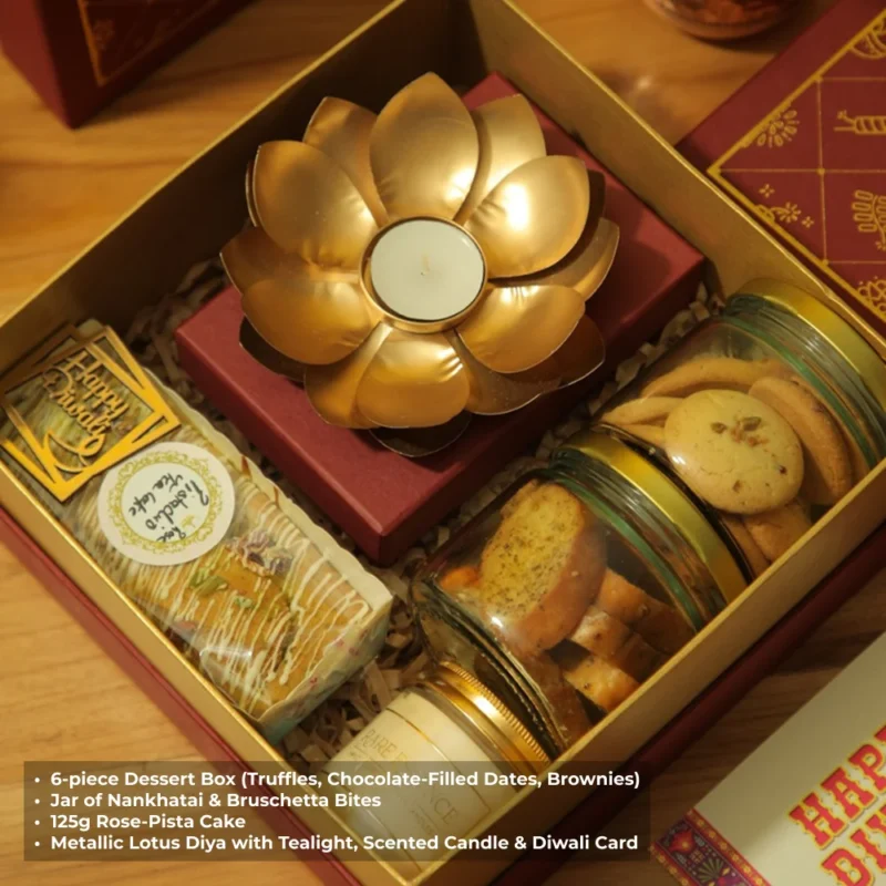 Buy Glow and Gourmet Diwali Hamper in bulk for Corporate Gifting | Corporate Gyft