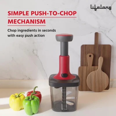Buy Lifelong 3-in-1 Push Chopper - 1000ml in bulk for Corporate Gifting | Corporate Gyft