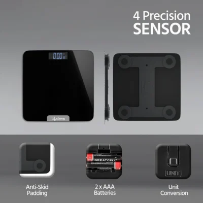 Buy Lifelong Digital Glass Weighing Scale - Black in bulk for Corporate Gifting | Corporate Gyft