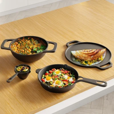 Buy Lifelong Cast Iron Cookware Set – 4 Pieces in bulk for Corporate Gifting | Corporate Gyft