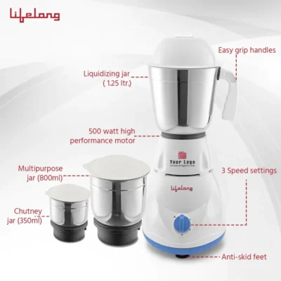 Buy Lifelong Maxo 3-Jar Juicer Mixer Grinder in bulk for Corporate Gifting | Corporate Gyft