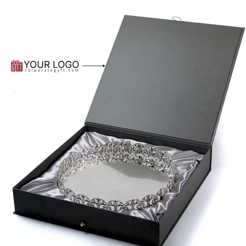 Buy Baroque Cutwork Silver Tray in bulk for Corporate Gifting | Corporate Gyft