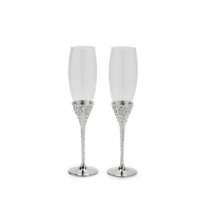 Buy Crystal Embedded Silver Wine Glasses in bulk for Corporate Gifting | Corporate Gyft