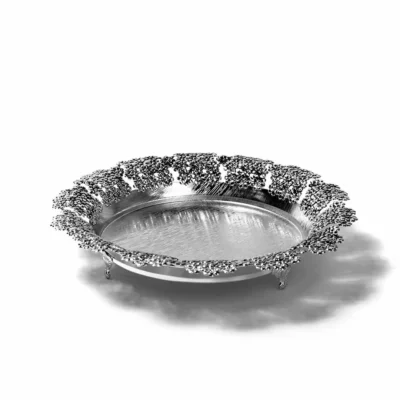 Buy Floral Grace Silver Tray in bulk for Corporate Gifting | Corporate Gyft