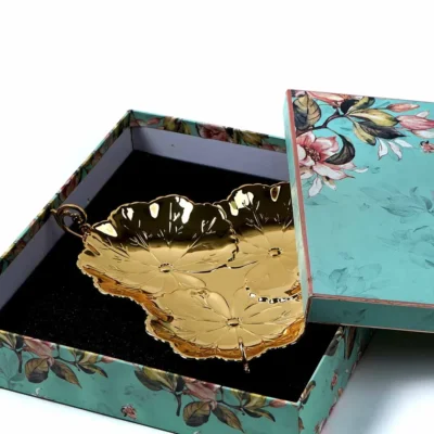 Buy Floral Design 3-in-1 Golden Bowl in bulk for Corporate Gifting | Corporate Gyft