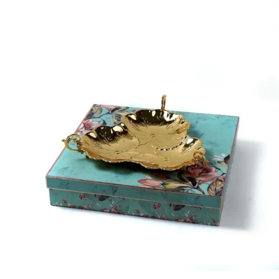Buy Floral Design 3-in-1 Golden Bowl in bulk for Corporate Gifting | Corporate Gyft