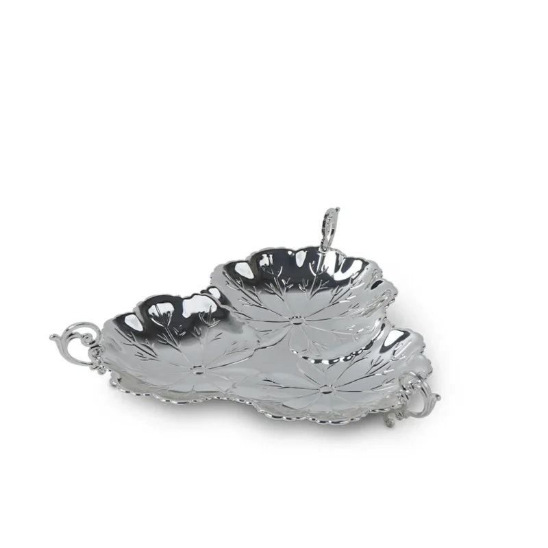 Buy Floral Design 3-in-1 Silver Bowl in bulk for Corporate Gifting | Corporate Gyft