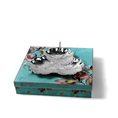 Buy Floral Design 3-in-1 Silver Bowl in bulk for Corporate Gifting | Corporate Gyft